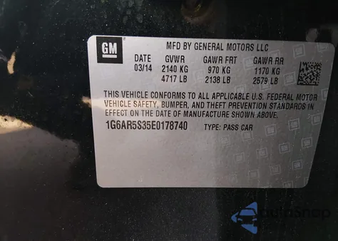 2014 Cadillac Cts Luxury z USA, uszkodzony, nr VIN 1G6AR5S35E0178740